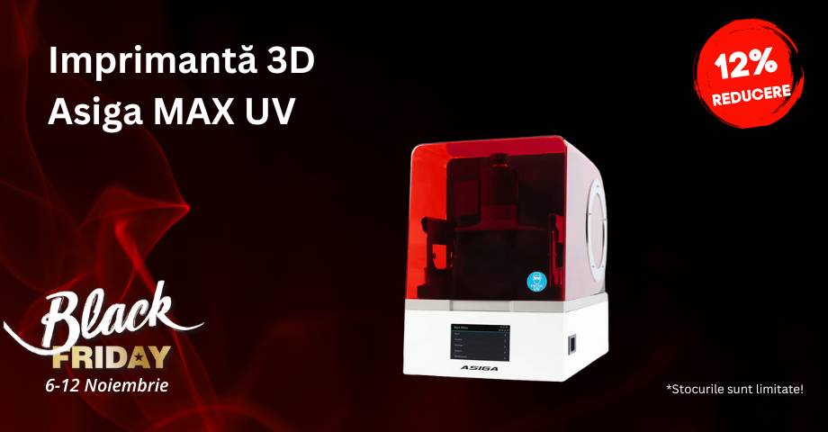 Super oferta Black Friday la imprimantele 3D Asiga MAX UV!