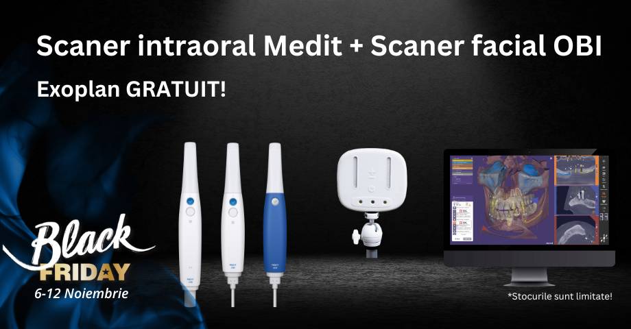 Promoție Black Friday! Scanere intraorale Medit i600, i700, i700 wireless!