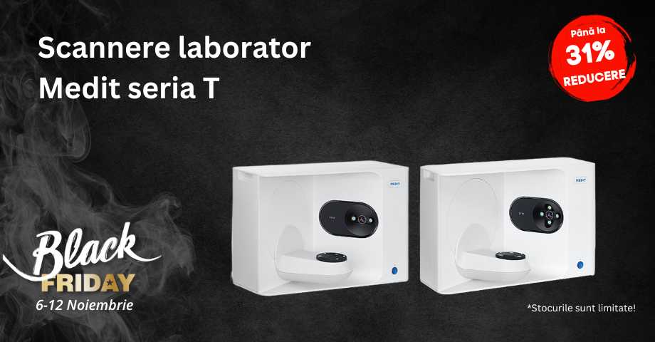 Promoție Black Friday! Scanere 3D Medit seria T (Medit T310, Medit T510, Medit T710)