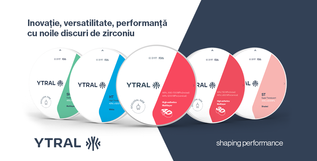 Gama completă de discuri zirconiu YTRAL: de la rezistență structurală la estetică 4D