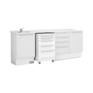 Mobilier metalic pentru cabinet stomatologic cu 4 corpuri Adam