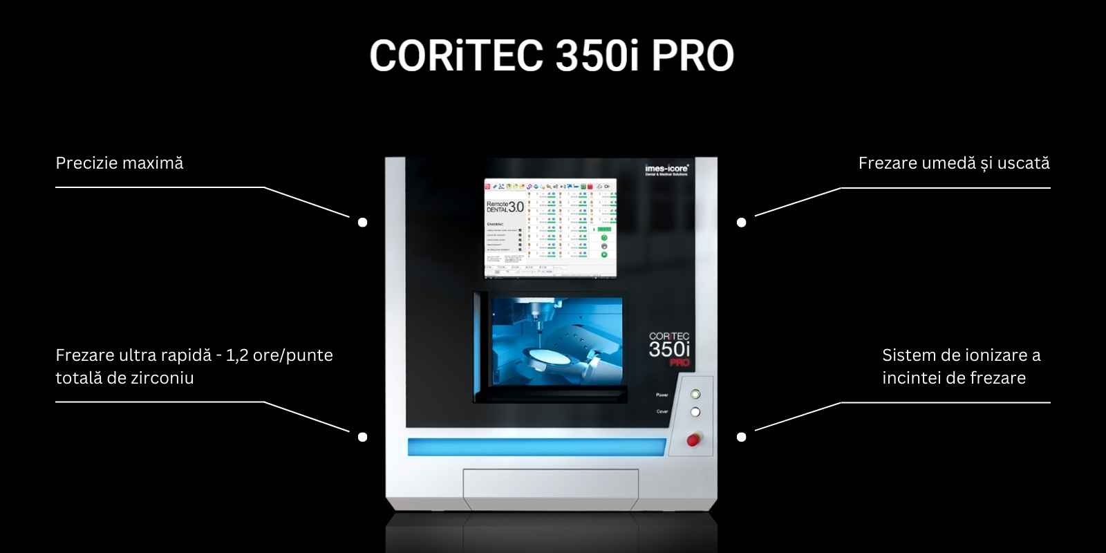 Mașină de frezare în 5 axe Coritec 350i PRO