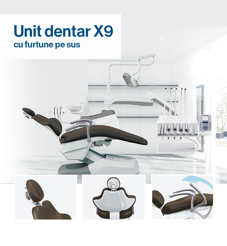 Unit dentar X9 cu furtune pe sus